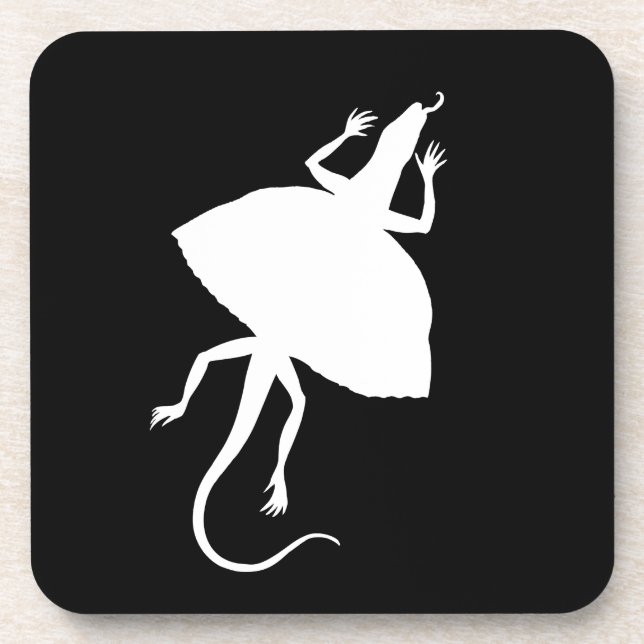 Porta-copo Réptil branco (Frente)