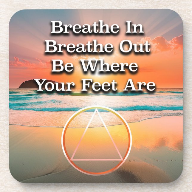 Porta-copo Respirar Em Breathe Recovery Slogan Sunrise (Frente)