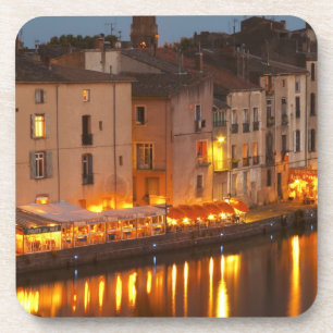 Porta-copo Restaurantes ao longo do rio l'Herault. L'Herault