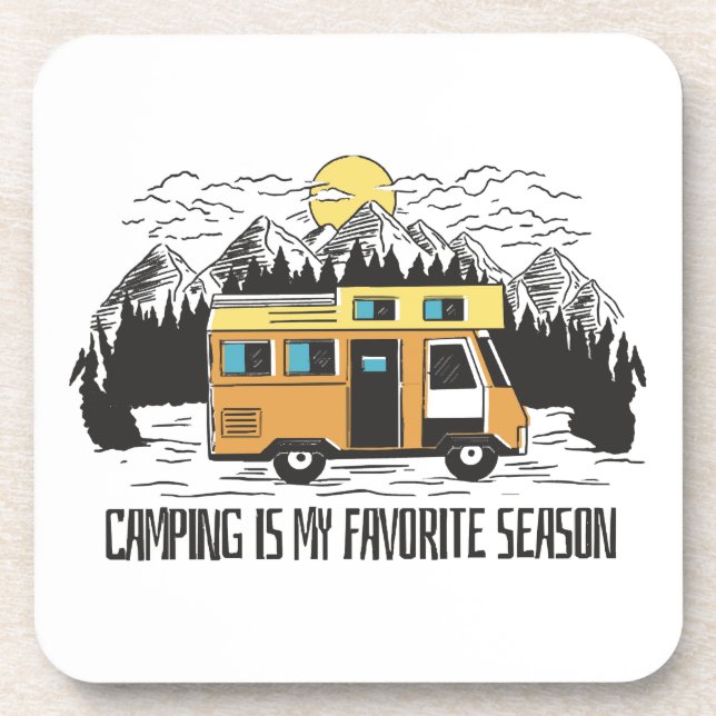 Porta-copo Retiro de Campervan na Montanha (Frente)