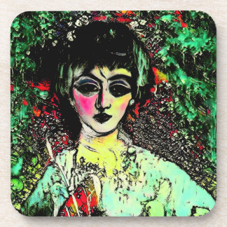Porta-copo Retrato de Beleza Gótica