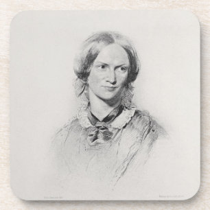 Porta-copo Retrato de Charlotte Bronte, gravado pelo