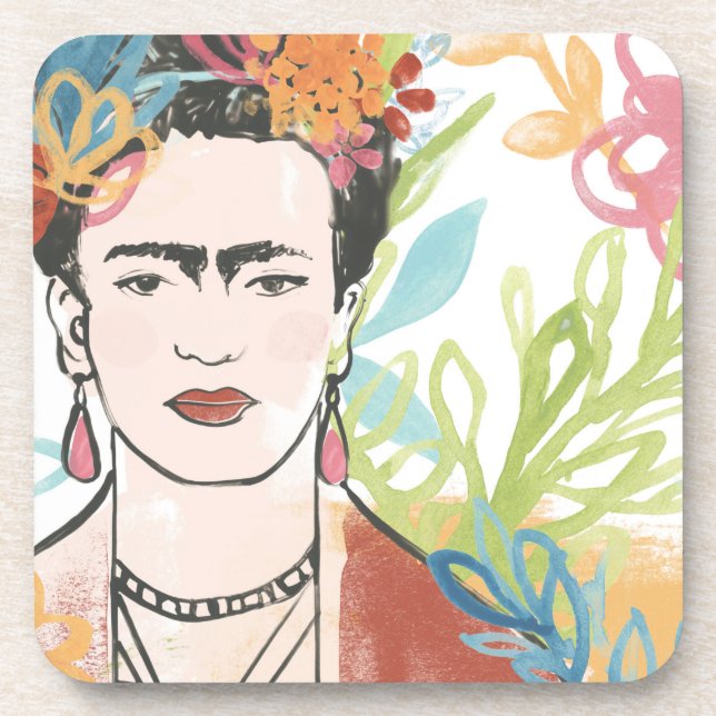 Porta-copo Retrato de Frida Kahlo (Frente)