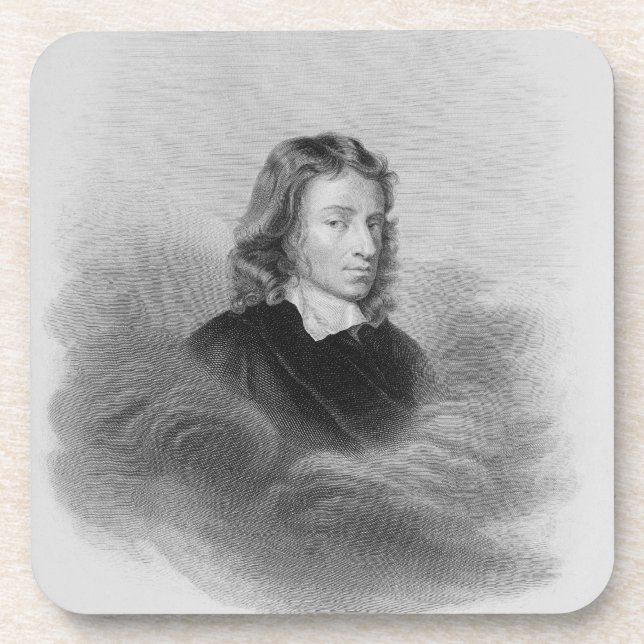 Porta-copo Retrato de John Milton (1608-74) gravado pelo (Frente)