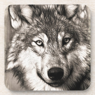 Porta-copo Retrato de lobo