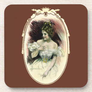 Porta-copo Retrato de Noiva Antiga, Christy Girl Vintage