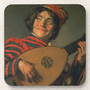 Porta-copo Retrato de um bobo da corte com um alaúde (óleo 