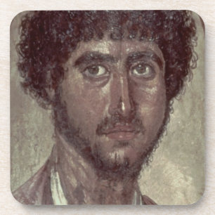 Porta-copo Retrato de um grego, de Fayum, Romano-Egípcio,