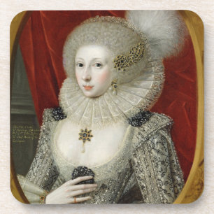 Porta-copo Retrato de uma mulher, possivelmente algodão de