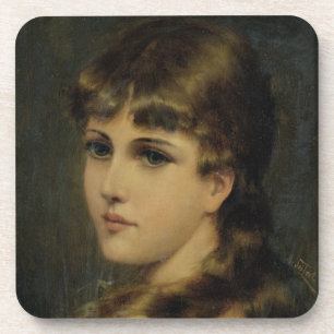 Porta-copo Retrato de uma rapariga (óleo no painel)