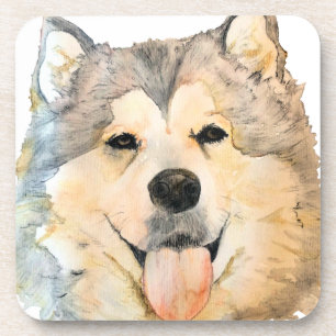Porta-copo Retrato do Malamute do Alasca