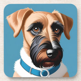 Porta-copo Retrato Estilizado de um Cão Terrier