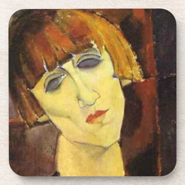 Porta-copo Retrato Madame Kisling de Amedeo Modigliani (Frente)