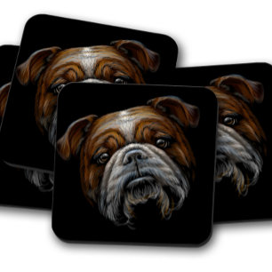 Porta-copo Retrato para Animais do Bulldog Britânico   Porta 