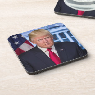 Porta-copo Retrato Presidencial Oficial de Donald Trump