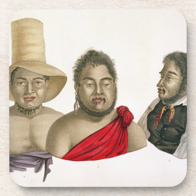 Porta-copo Retratos dos chefes das ilhas de sanduíche, de (Frente)