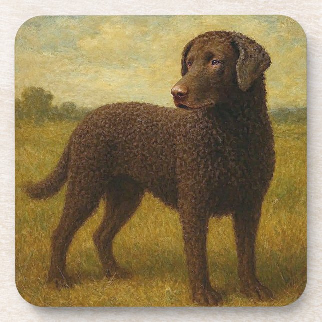 Porta-copo Retriever de Cabelo Ondulado (Frente)