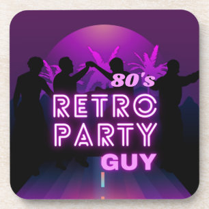 Porta-copo Retro 80s Disco Dance Party Neon Purple Funky