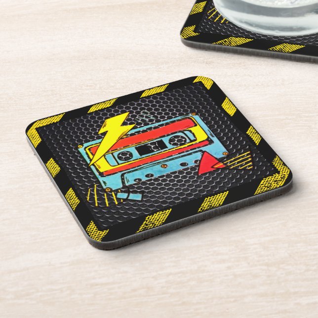 Porta-copo Retro Electric Cassette Coaster (Left Side)