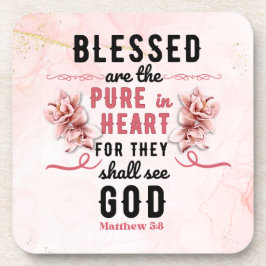 Porta-copo Retro Matthew 5:8 Calla Lillies