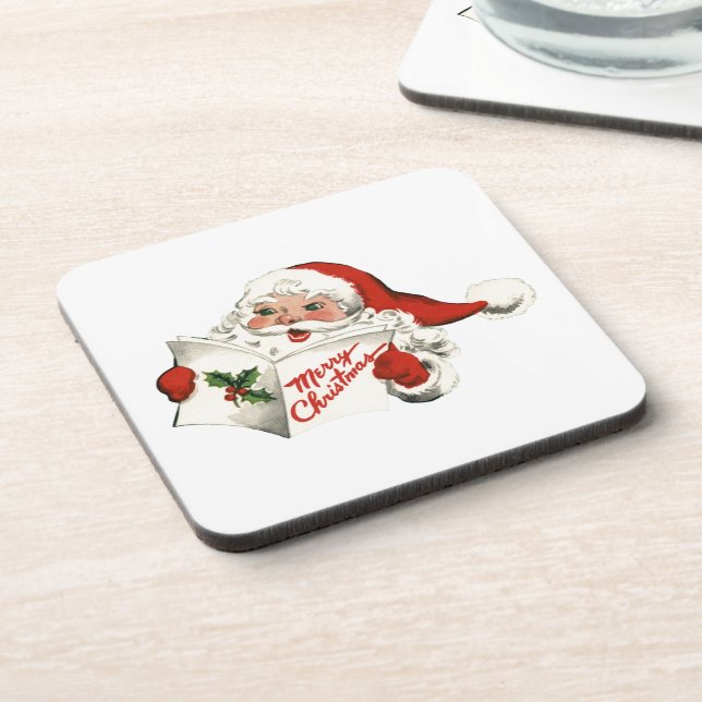 Porta-copo Retro Papai Noel Cheio (Left Side)