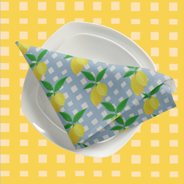 Porta-copo Retro Sunny Yellow Lemon Green Gingham Check (Criador carregado)