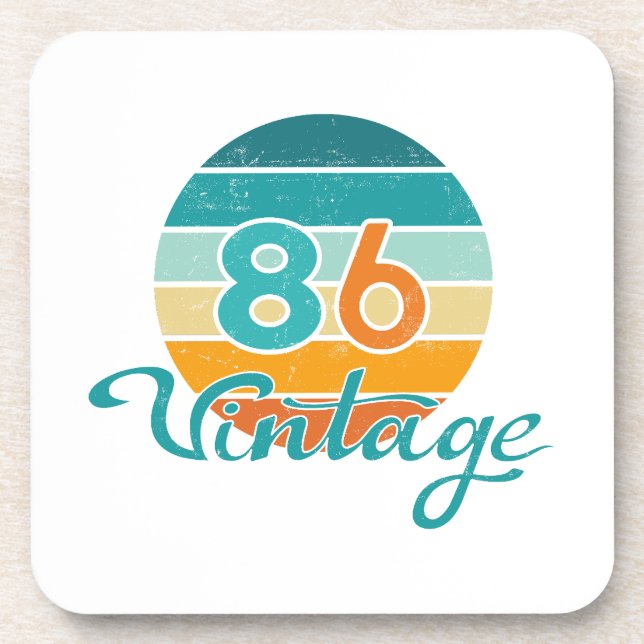 Porta-copo Retro Sunset 86 Vintage Distressed (Frente)