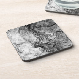 Porta-copo Revestimento de pedra de mármore branco preto