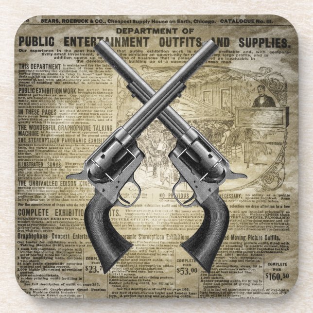 Porta-copo Revólveres do vintage (Frente)