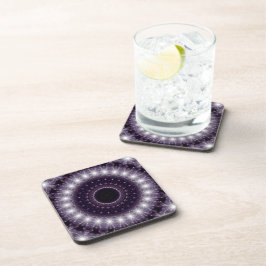 Porta-copo Rico Delicar Lace redondo preto e branco