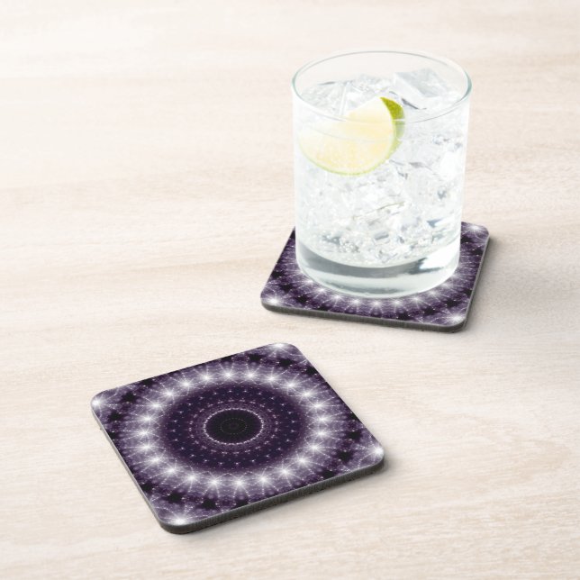 Porta-copo Rico Delicar Lace redondo preto e branco (Lado Direito)