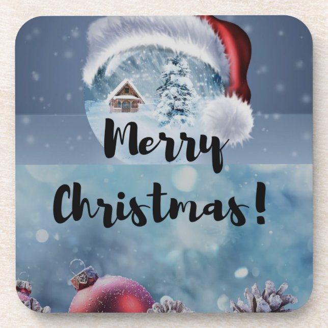 Porta-copo Ringos de Natal engraçados modernos (Frente)