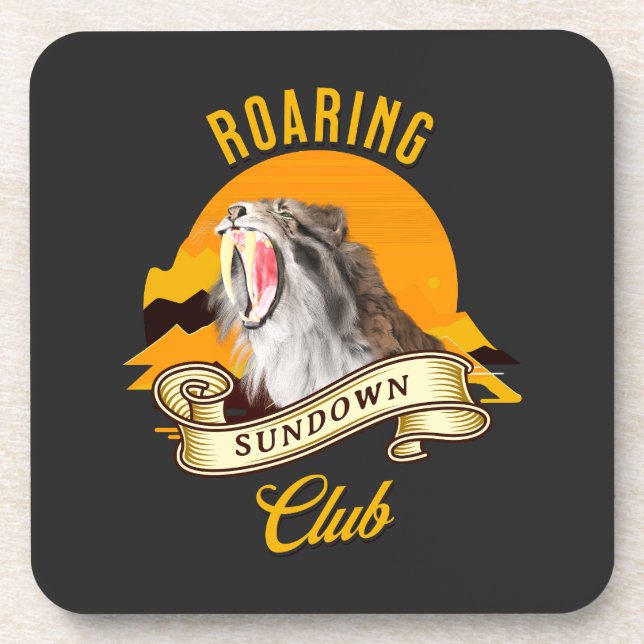 Porta-copo Roaring Sundown Club Sabertooth Tiger (Frente)