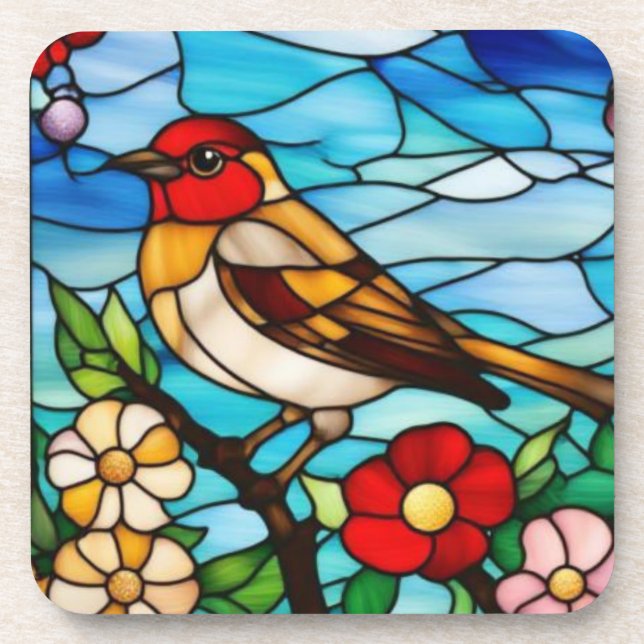 Porta-copo Robin Colorido (Frente)