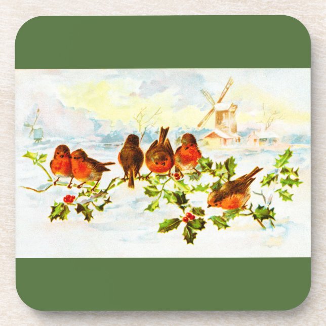 Porta-copo Robins e sagrados (Frente)
