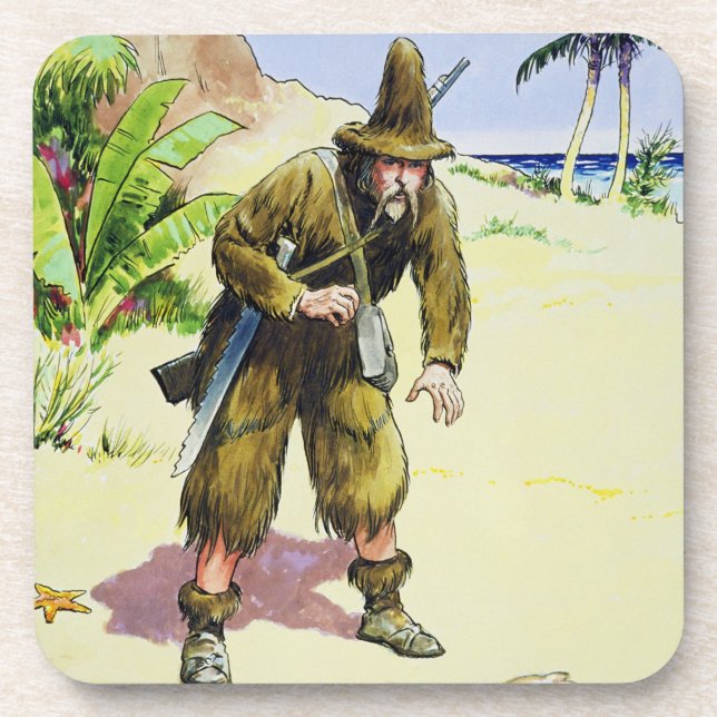 Porta-copo Robinson Crusoe, das "espreitadelas no passado", (Frente)