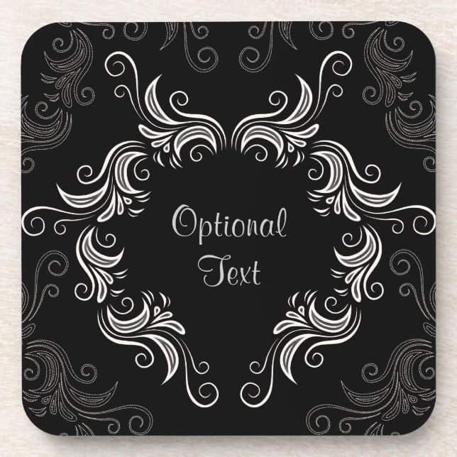 Porta-copo Rochas Pretas e Brancas (Frente)