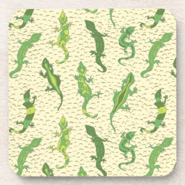 Porta-copo Rock Escalando Geckos em amarelo - padrão perfeito
