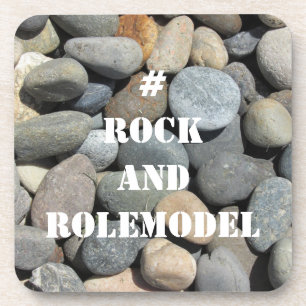 Porta-copo RockandRolemodel - Branco sobre Rochas.