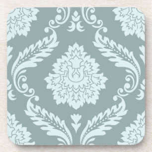 Porta-copo Rococo Damask Padrão Grande Ovo de Pato Azul+Turqu