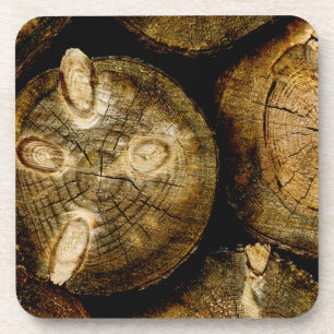 Porta-copo Roll de Log Rustic