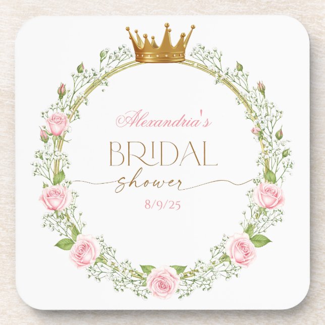 Porta-copo Romance Corada: Rosas Rosa & Resedó (Frente)