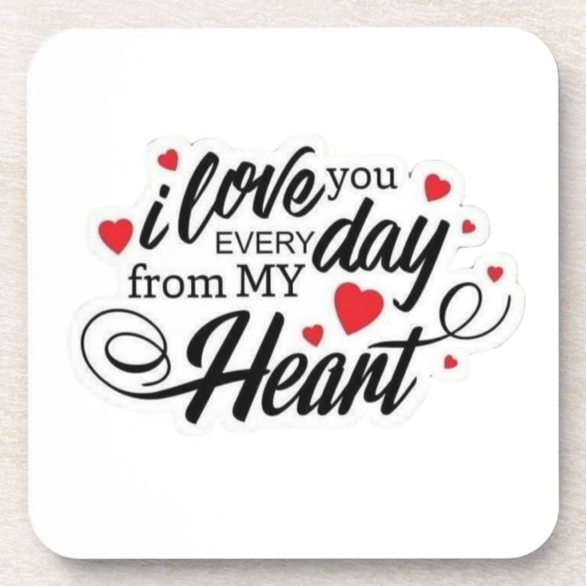 Porta-copo Romantic Love Quote (Frente)