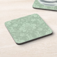 Romântica Chic Floral Damask-Sage Verde