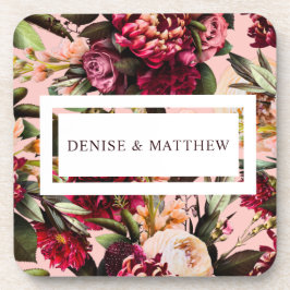 Porta-copo Romântico crisântemo em cor-de-rosa