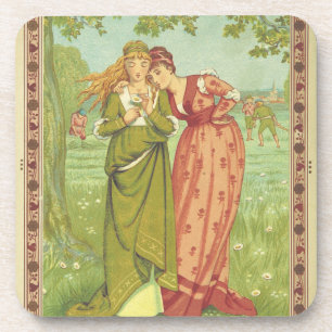 Porta-copo Romântico Elegante Vintage Dia dos Namorados, Era