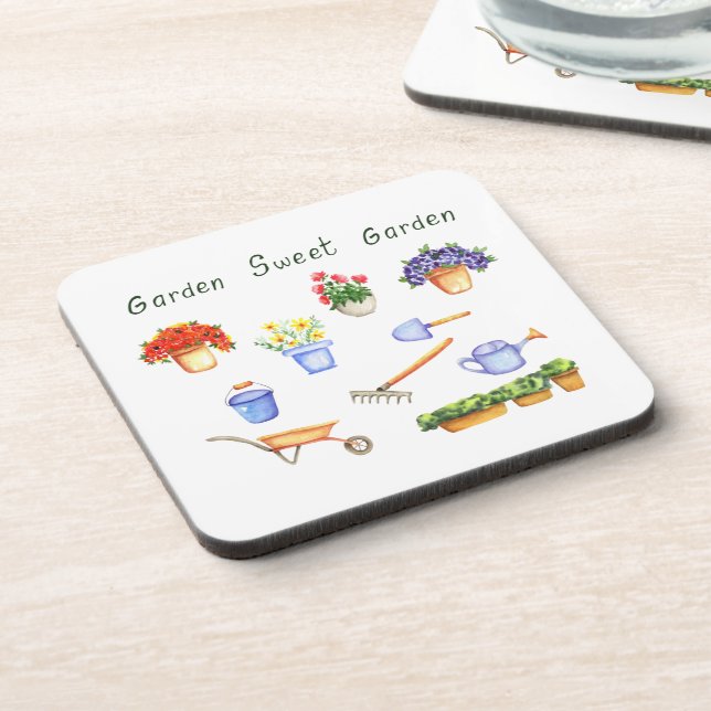 Porta-copo Romântico Eu amo as minhas flores, Cuta Minimalist (Left Side)