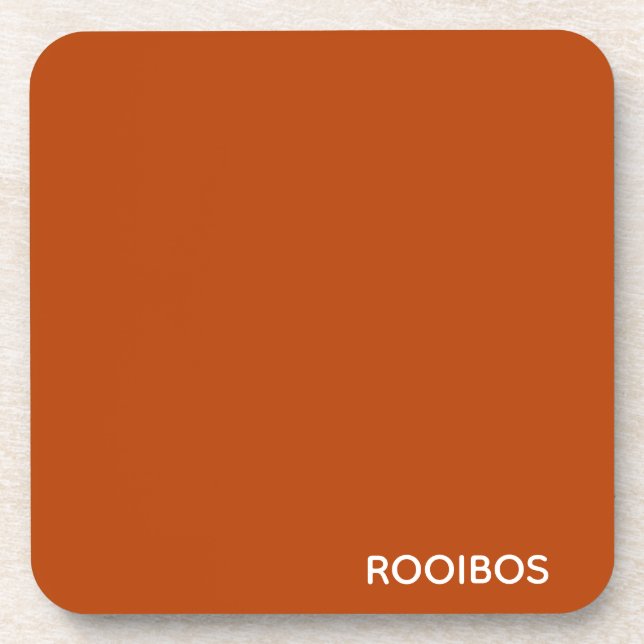 Porta-copo Rooibos - cor vermelha castanho (Frente)