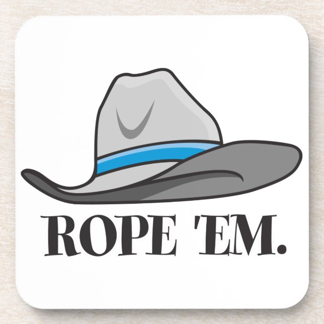 Porta-copo Rope 'Em Western Rodeo (Frente)