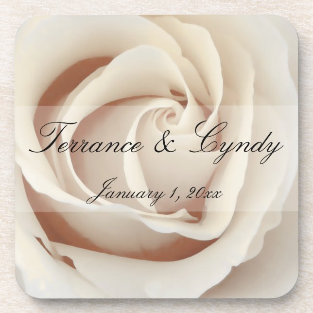 Porta-copo Rosa branca sorvete (Frente)